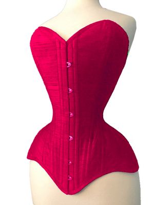 OverBust Cotton Hot Pink Corset
